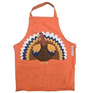 Williams-Sonoma Kids Turkey Apron Orange turkey Design Cotton Thanksgiving Fall